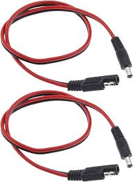 SAE till DC-adapterkablar med dammlock - 2-pack