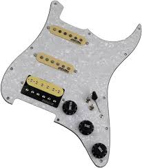 Färdigkopplad Gitarrpickguard med 7-vägs Pickup