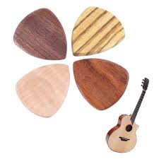 Set med Träplektrum för Akustisk Gitarr