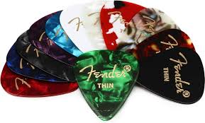 Fender 351 Celluloid Plektrum Medley - 12-pack