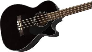 Fender CB-60SCE Akustisk Bas - Svart med Valnötsgrepp