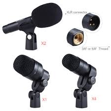 KOCAN DMS-D7 Trumset Mikrofon Kit med Aluminiumväska