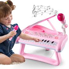 Rosa Pianokeyboard för Små Flickor - 22 Tangenters Leksakspiano