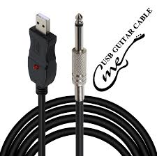 USB Inspelningskabel för Gitarr/Bas med Adapter
