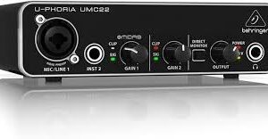 Behringer U-PHORIA UMC22 - Audiophile USB-ljudgränssnitt med Midas Mic-förförstärkare