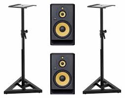 KRK ROKIT RP10-3 G4 Aktiva Studiomonitorer med Stativ Set