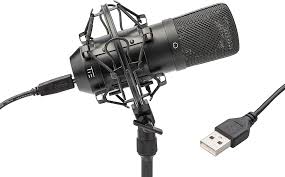 TIE Studio USB Kondensatormikrofon med Spindel och Kabel