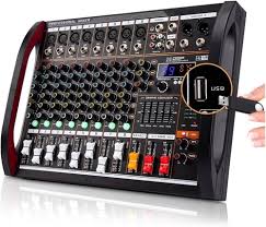 8-kanals Digital Mixer med Bluetooth och USB
