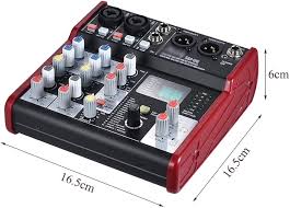 Bärbar 4-kanals Ljudmixerkonsol SM-66