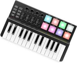 Mini Bärbar 25-Tangenters USB-Tangentbord med Trum Pad
