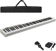 Bärbart 88-tangenters digitalpiano med MIDI och tillbehör