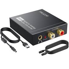 PROZOR 192 kHz DAC-omvandlare SPDIF/Toslink till analog