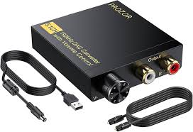 PROZOR Optisk Koaxial till RCA-Omvandlare med 5.1CH Dolby-AC3