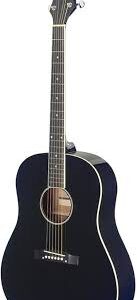 Stagg Vänsterhänt Dreadnought Gitarr – Svart