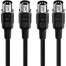 MIDI 5Pin DIN-kontakt till 5Pin DIN-kabel 2m Svart