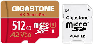 Gigastone 512 GB Micro SD-kort med 5 års gratis dataåterställning
