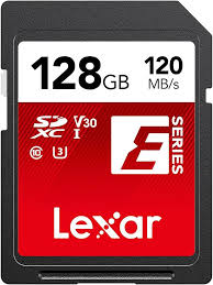 Lexar SD-kort 128 GB - Höghastighetsminneskort 120 MB/s