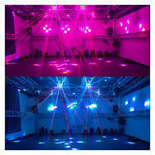 RGBW LED Scenljus med 18 Strålar och Steglös Rotation