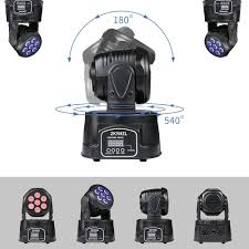 ZKYMZL Rörlig Scenlampa 7x12W RGBW LED