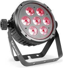 Beamz BT270 LED Flat Par - 7x 6W RGBW Spotlights med Fjärrkontroll