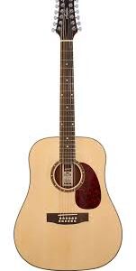Ashton D25/12 12-strängad Dreadnought akustisk gitarr - Naturlig Finish
