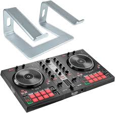 Hercules DJControl Inpulse 300 MK2 - DJ Controller med Laptopställ Silver