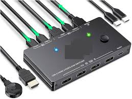 Videomixer KVM Switch 2i1 4K med USB-C/HDMI
