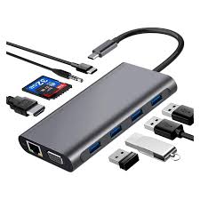 Videomixer 11-i-1 USB-C HUB 4K HDMI-adapter