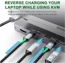 Videomixer USB-C/HDMI KVM Switch 2 i 1 4K
