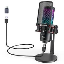 ZealSound RGB Gaming Mikrofon med Plug&Play och Mute Touch