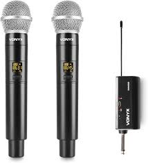 Trådlösa mikrofoner med Plug-In Mottagare 2ch Vonyx WM552