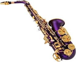 Eb Altsaxofon med Snidad Yta - Matt Svart/Röd/Blå/Lila