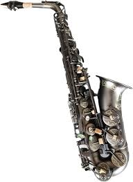 Professionell Altsaxofon E-platt Svart