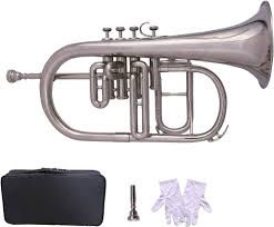 Nytt Silver Bb Flugelhorn med Fodral & Munstycke