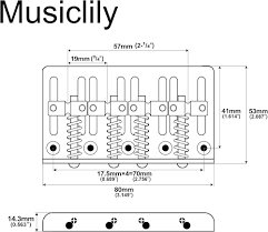 Musiclily Pro 57mm Basstall i Mässing för Precision/Jazz Bass