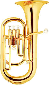 Mässing Euphonium med Guldlack och 3 Kolvar