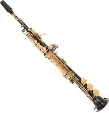 Svart Sopran Saxofon B - Träblåsinstrument