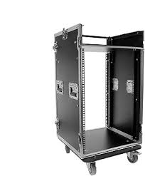 Plugger Case 19" Mixer Rack 16U + 13U Svart Lutad