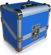 MF-Cases Blå Flightcase för 80 Vinylskivor