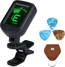 Asmuse Bärbar Gitarrstämmare med 360° LED