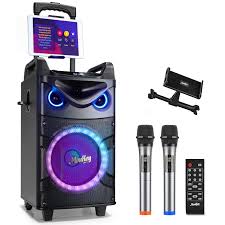 Moukey Karaoke-maskin med 10" Subwoofer och Bluetooth