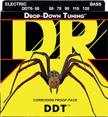 DR DDT Strängar för Drop Down Tuning – 5-pack Bas