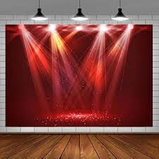 Röd Scen Spotlight Bakgrund för Musikklubb
