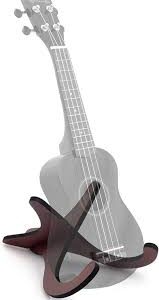 World Rhythm Ukulele Stativ - Avtagbar Trähållare för Stränginstrument