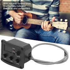 Mini Heavy Duty Ukulele Pickup med LED-display - Elektrisk Box Equalizer