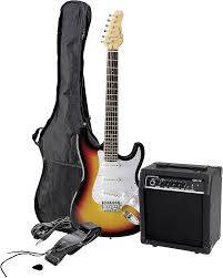 CLIFTON Anpassad E-gitarr med Förstärkare - Svart Sunburst