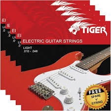 Tiger elgitarrsträngar 10–46 (5-pack)