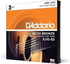 D'Addario Akustiska Gitarrsträngar 80/20 Brons