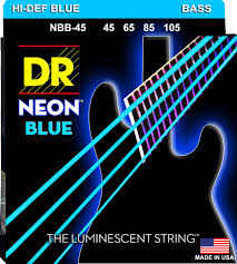DR Strings HI-DEF NEON™ - Blå Bassträngar Medium 45-105