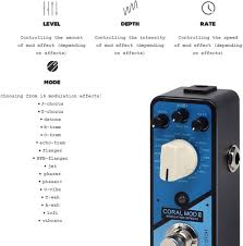Valeton Coral Mod II - Multi-Effekt Pedal för Gitarr och Bas